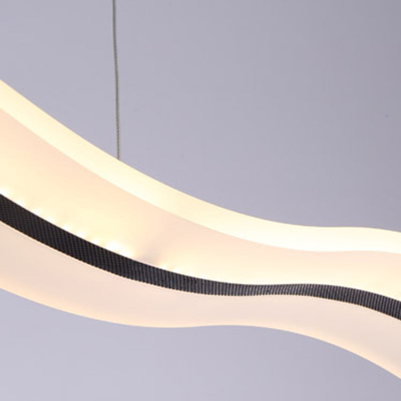 Acrylic White LED Island Light in Modern Creative Style Stainless-Steel Pendant Lamp for Dining Room