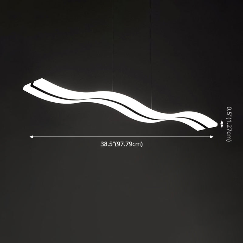 Acrylic White LED Island Light in Modern Creative Style Stainless-Steel Pendant Lamp for Dining Room