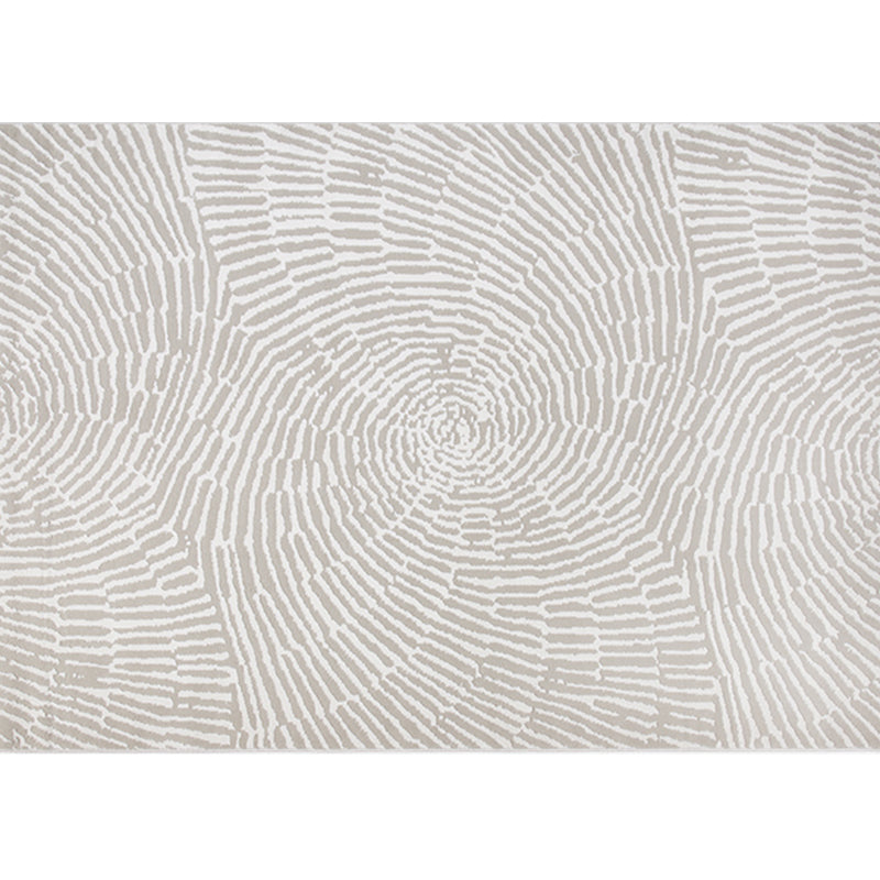 Casual Modern Area Rug Beige Polyester Area Crapet Stripe Pattern Easy Care Rug for Living Room