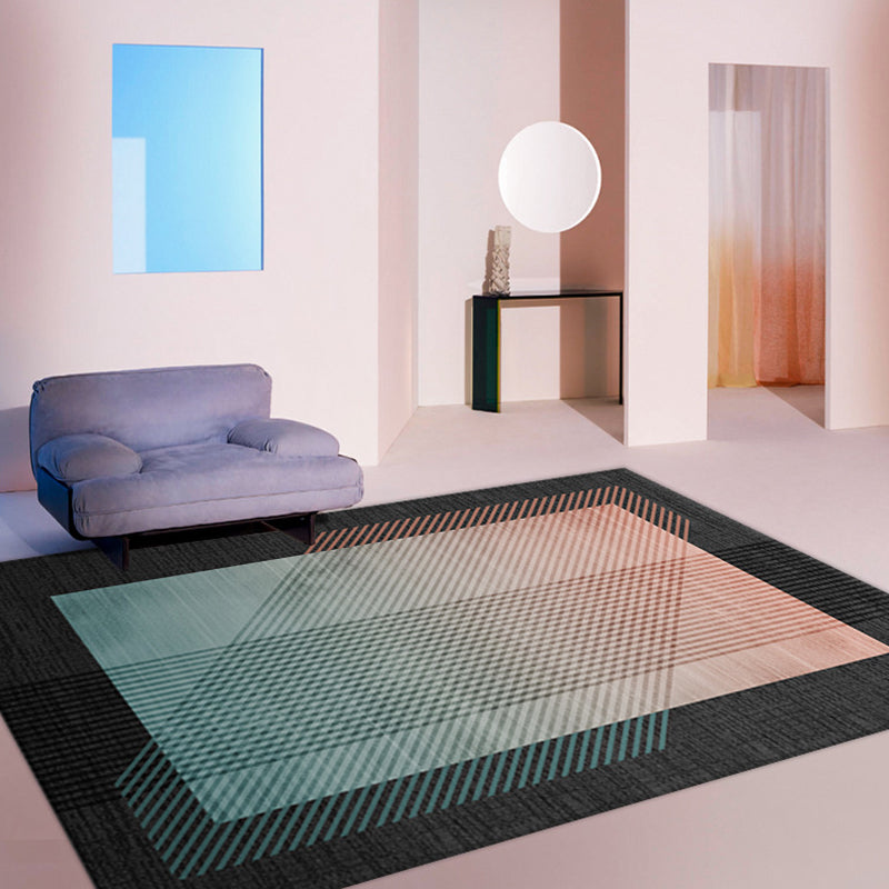 Pink Tone Modern Carpet Polyester Geometric Print Rug Stain Resistant Area Rug for Home
Decoration