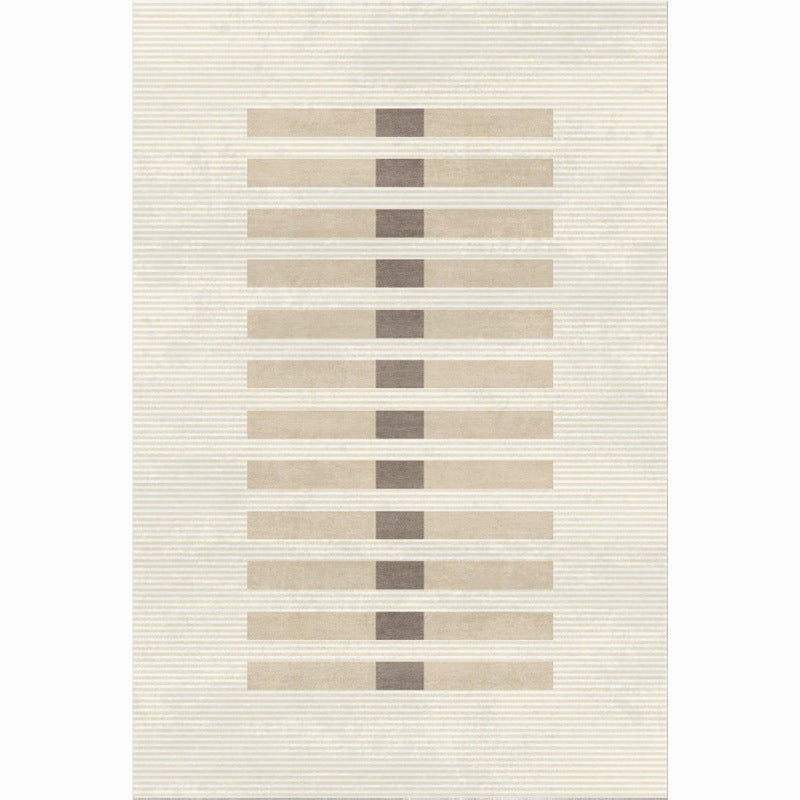 Modern Artistic Area Rug Contrast Panel Rug Polyester Non-Slip Backing Carpet for Living Room