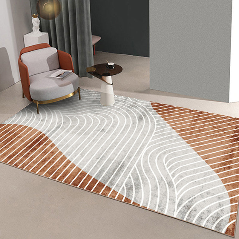 Simplicité Résumé Modèle tapis artistique Polyester Tapis sans glissement pour décoration intérieure