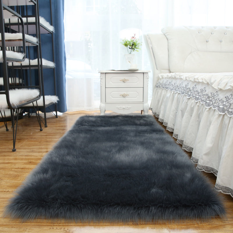 Simplicité Tapis Shag Couleur solide moderne Tapis de tapis lavable moderne