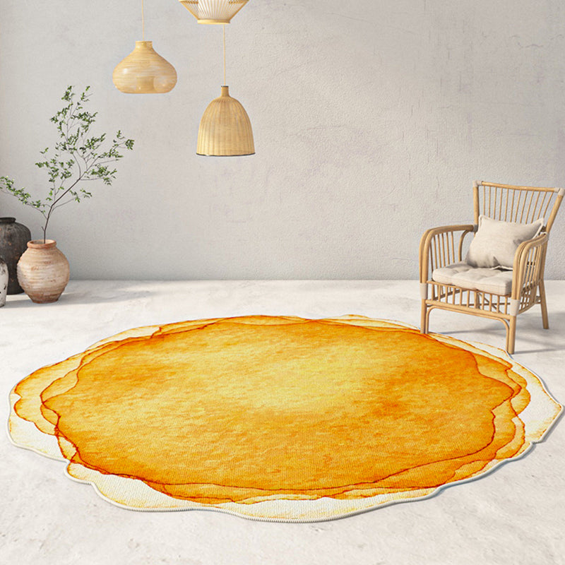 Eigentijds effen kleurtapijt, oranje polyester, tapijt, anti-splittapijt voor woondecoratie