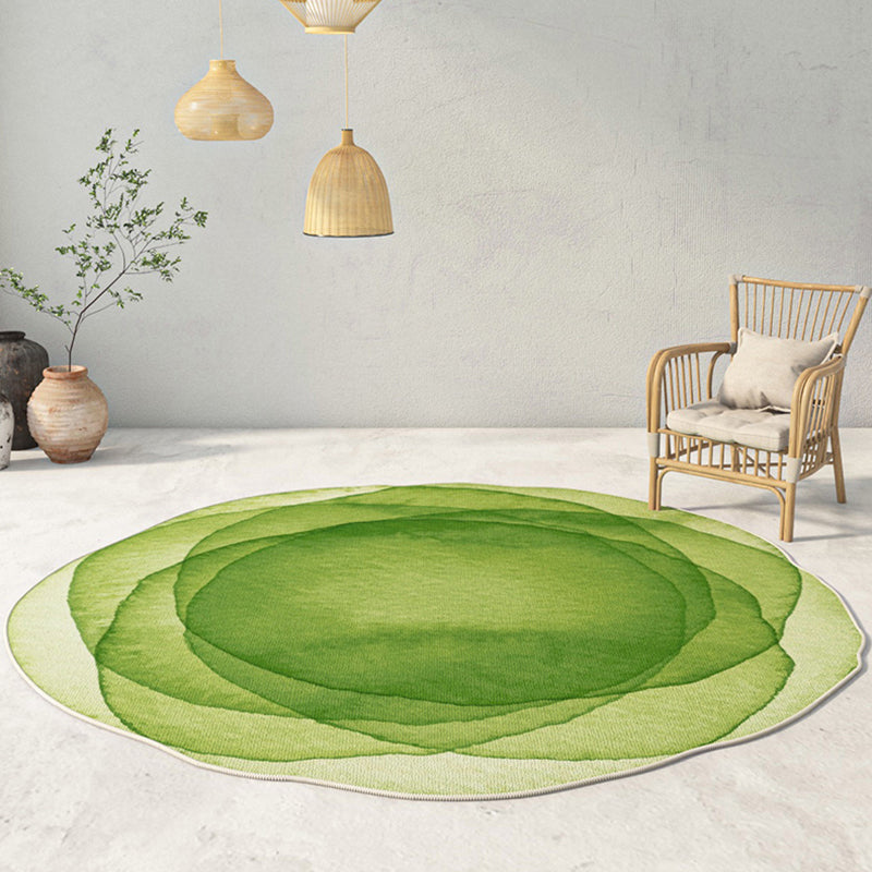 Blue Solid Color Carpet Polyester Modern Indoor Carpet Washable Area Carpet for Living Room