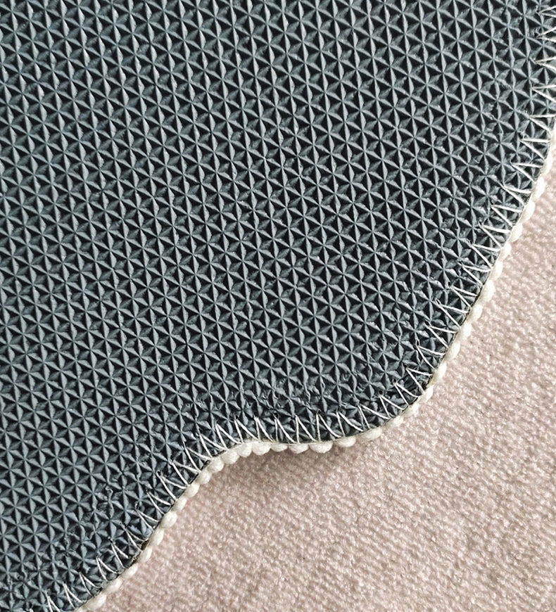 Blue Solid Color Carpet Polyester Modern Indoor Carpet Washable Area Carpet for Living Room