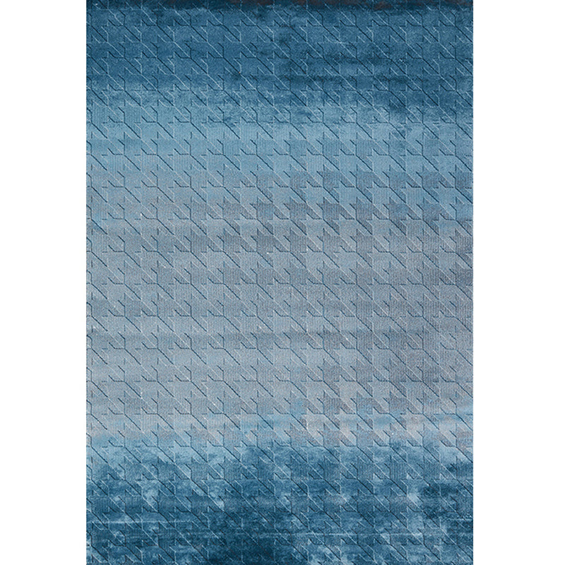 Grey Line Pattern Area Carpet Polyester Modern Area Rug Stain Resistant Rug for Home Decor