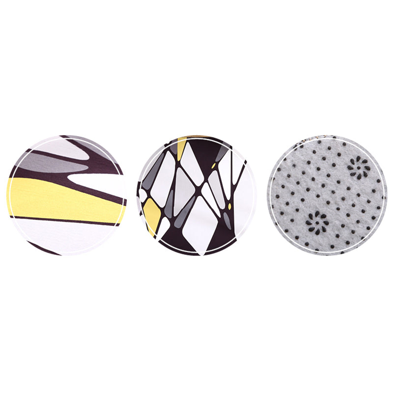 Yellow Modern Area Carpet Geometric Pattern Polyester Area Rug Stain Resistant Rug for Home Decor