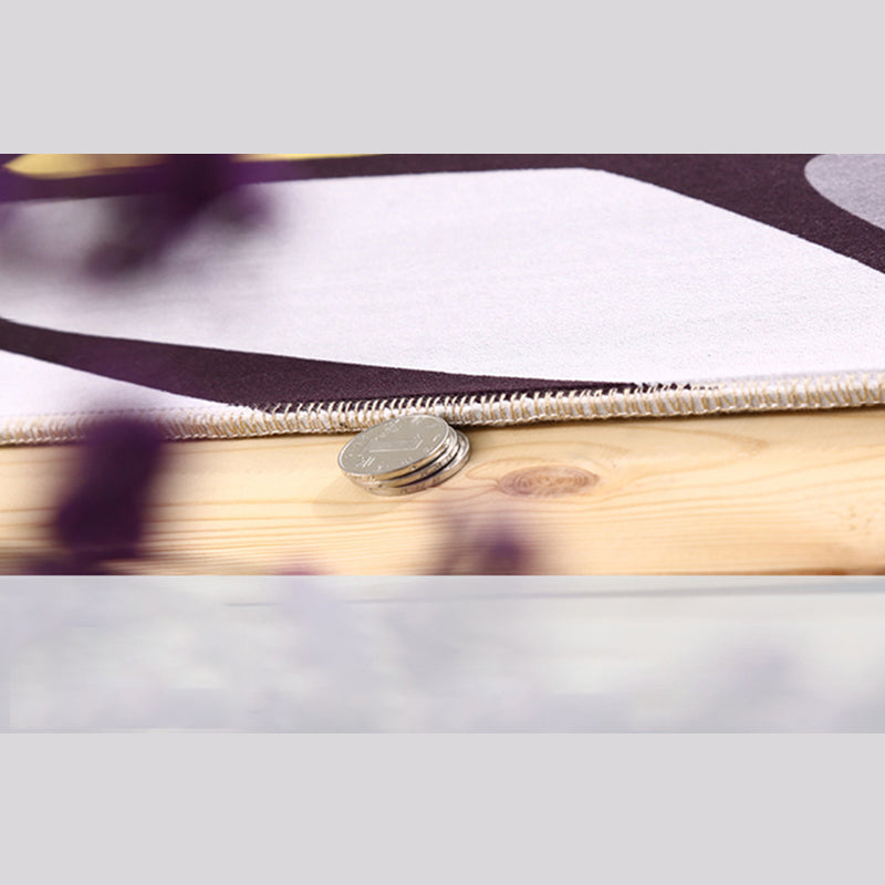 Yellow Modern Area Carpet Geometric Pattern Polyester Area Rug Stain Resistant Rug for Home Decor