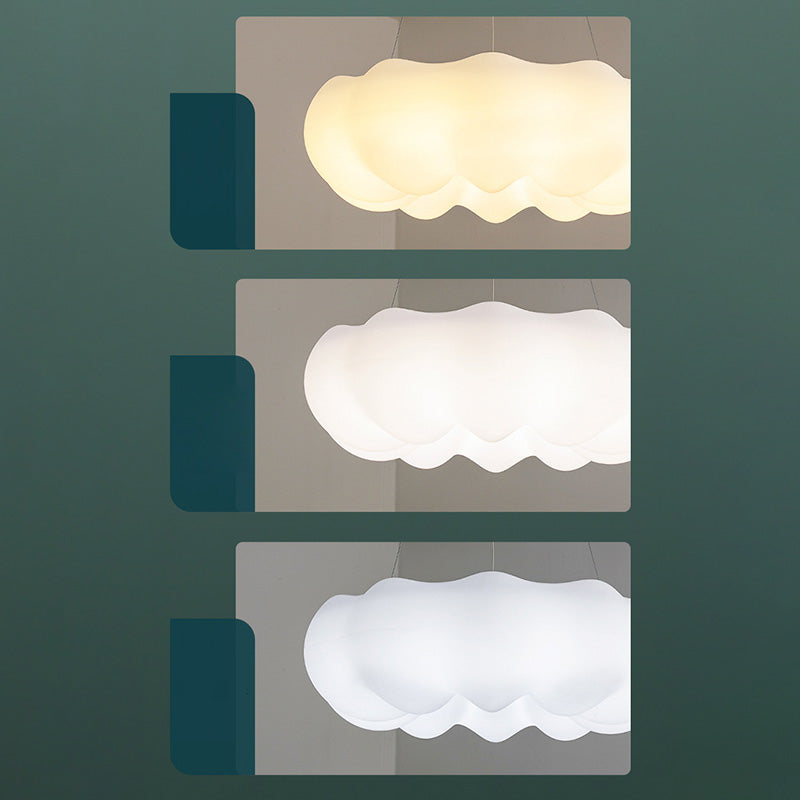 White Cloud Pendant Light LED Acrylic Ceiling Suspension Lamp for Bedroom