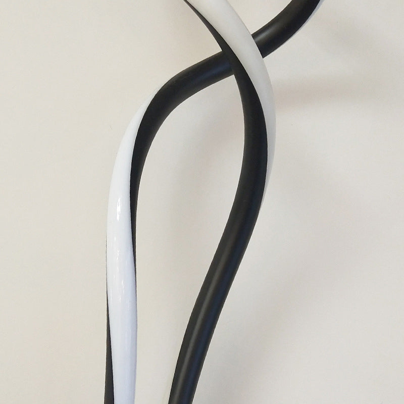 Spiral Wall Lighting Fixture Minimalist Style Metal LED Black Wall Sconce Lighting