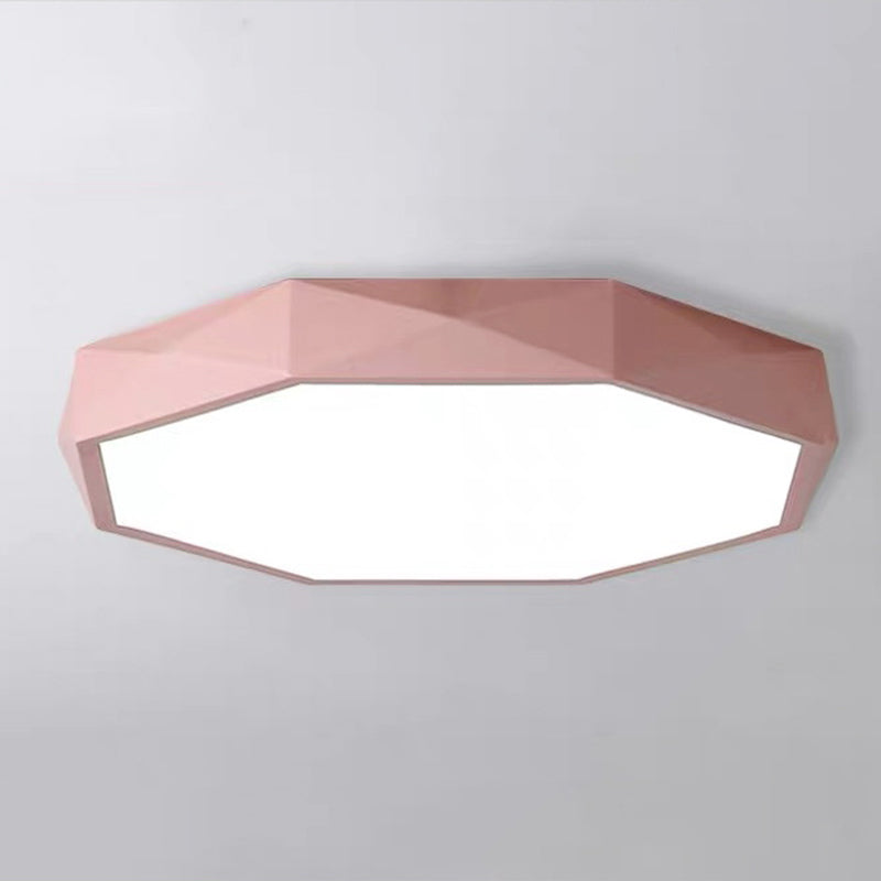 Plafonnier LED en métal pour chambre d'enfant, moderne et géométrique, Macaron