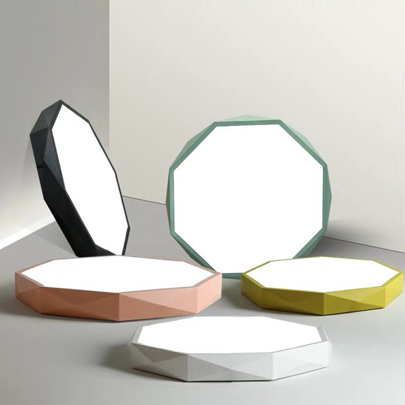 Plafonnier LED en métal pour chambre d'enfant, moderne et géométrique, Macaron