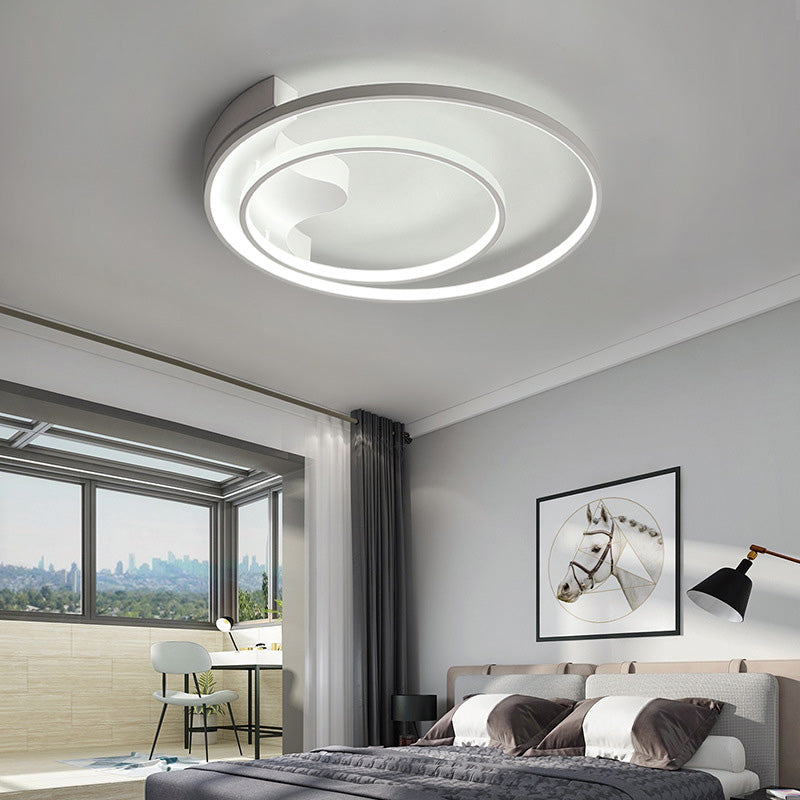 Lusvormige inbouwminimalistische metalen LED-plafondlamp voor slaapkamer
