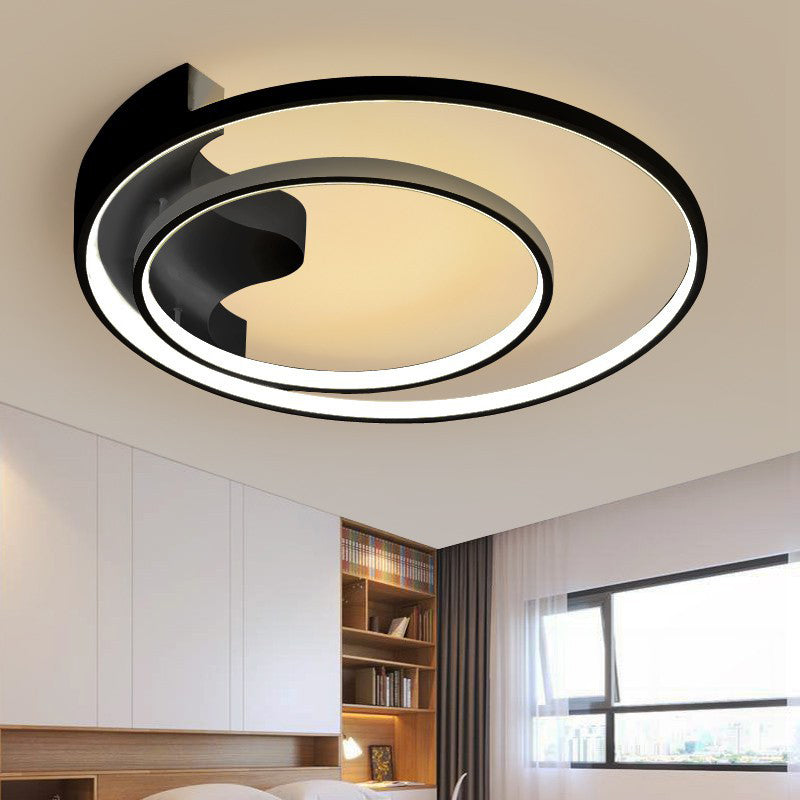 Lusvormige inbouwminimalistische metalen LED-plafondlamp voor slaapkamer