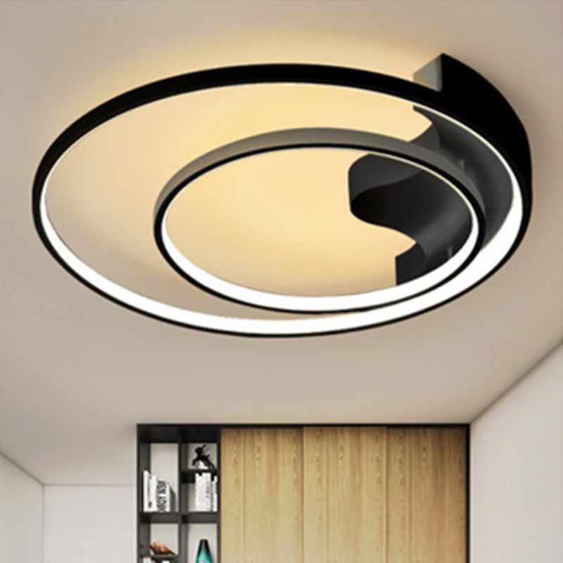 Lusvormige inbouwminimalistische metalen LED-plafondlamp voor slaapkamer