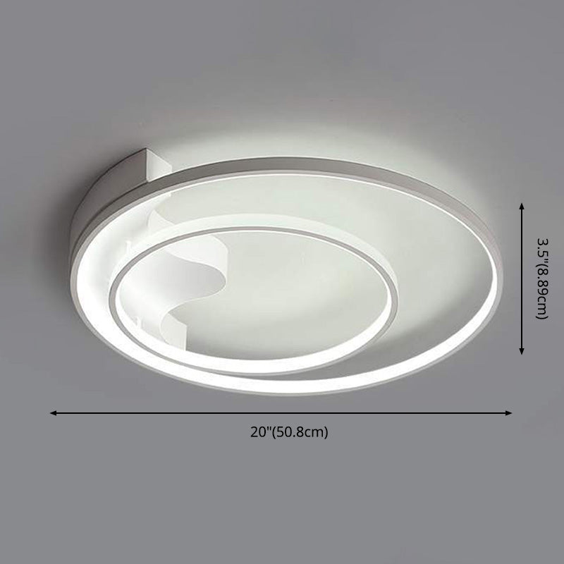 Lusvormige inbouwminimalistische metalen LED-plafondlamp voor slaapkamer