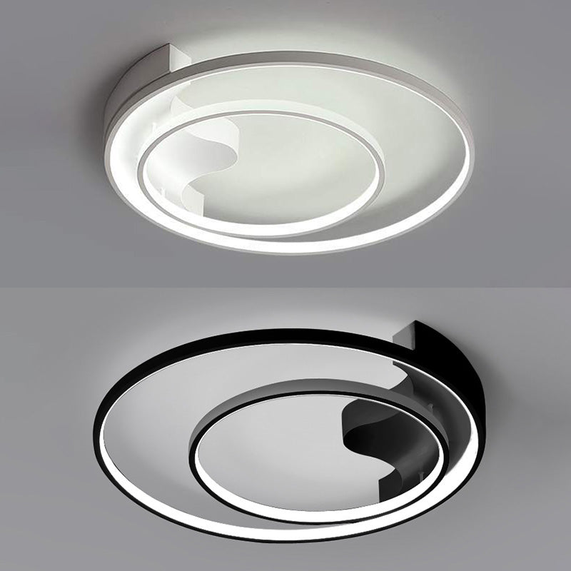 Lusvormige inbouwminimalistische metalen LED-plafondlamp voor slaapkamer