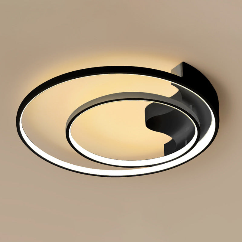 Lusvormige inbouwminimalistische metalen LED-plafondlamp voor slaapkamer