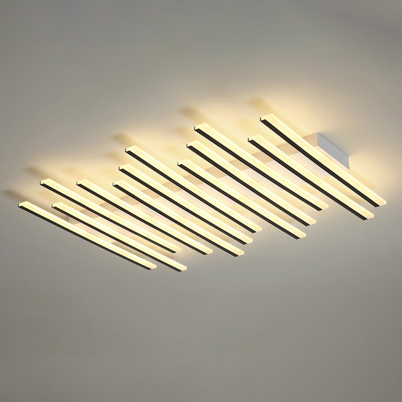 Modern Slender Bar LED Lamp Flush Mount Ceiling Lights for Living Room
