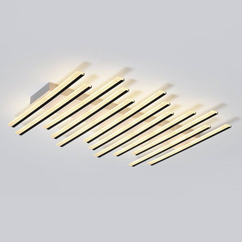 Modern Slender Bar LED Lamp Flush Mount Ceiling Lights for Living Room
