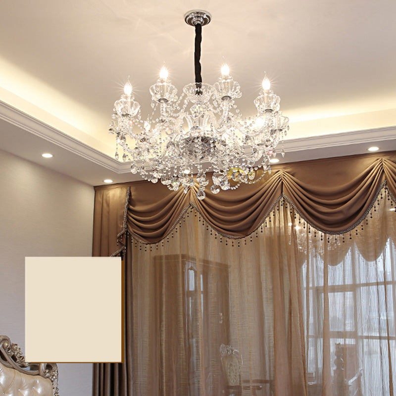 Luci del lampadario dell'isola cilindro moderni apparecchi di illuminazione lampadario in vetro con decorazione di uccelli