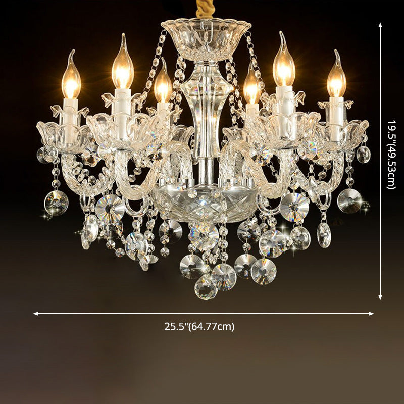 Luci del lampadario dell'isola cilindro moderni apparecchi di illuminazione lampadario in vetro con decorazione di uccelli