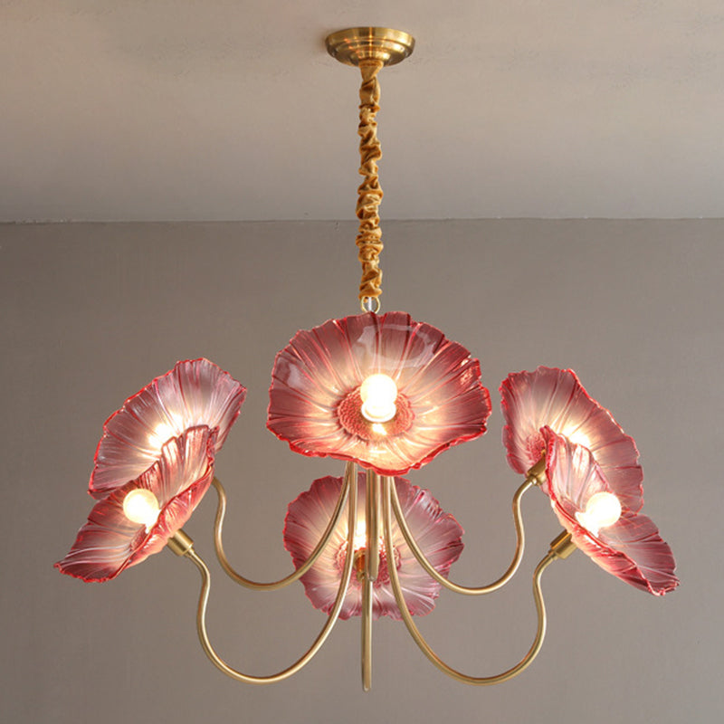 Luci del lampadario dell'isola cilindro moderni apparecchi di illuminazione lampadario in vetro con decorazione di uccelli