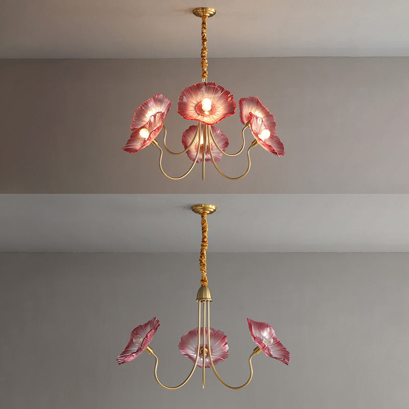 Luci del lampadario dell'isola cilindro moderni apparecchi di illuminazione lampadario in vetro con decorazione di uccelli