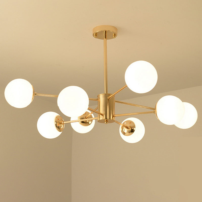 Globe Chandelier Light Fixture Modern Glass Pendant Lighting for Restaurant