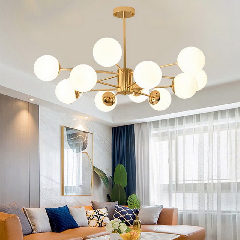 Globe Chandelier Light Fixture Modern Glass Pendant Lighting for Restaurant
