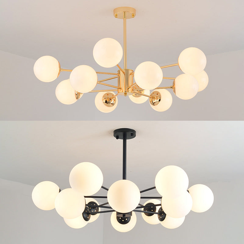 Globe Chandelier Light Fixture Modern Glass Pendant Lighting for Restaurant