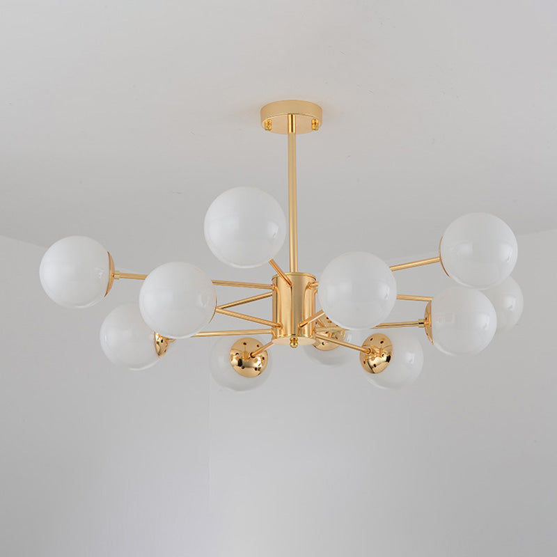 Globe Chandelier Light Fixture Modern Glass Pendant Lighting for Restaurant