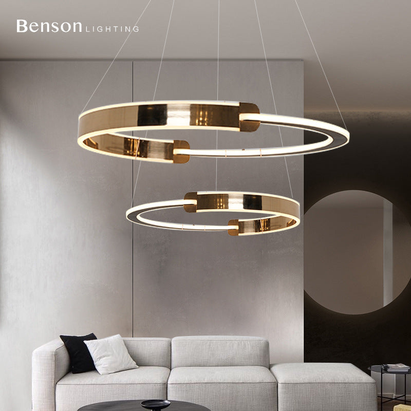 Postmodern Chandelier Pendant Light Round Suspension Light for Living Room Dining Room