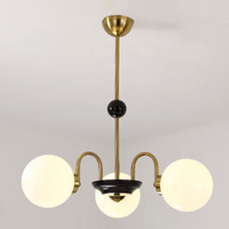 Globe Chandelier Light Fixture Modern Glass Pendant Lighting for Restaurant