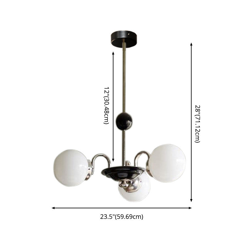 Globe Chandelier Light Fixture Modern Glass Pendant Lighting for Restaurant
