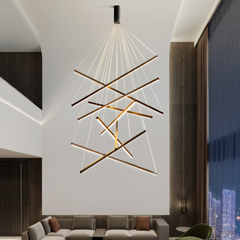 Lámpara de colgar LED simplicidad lámpara de araña Luz para sala de estar comedor