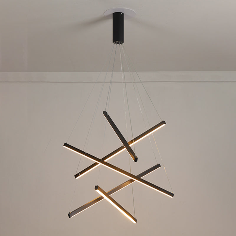 Lámpara de colgar LED simplicidad lámpara de araña Luz para sala de estar comedor