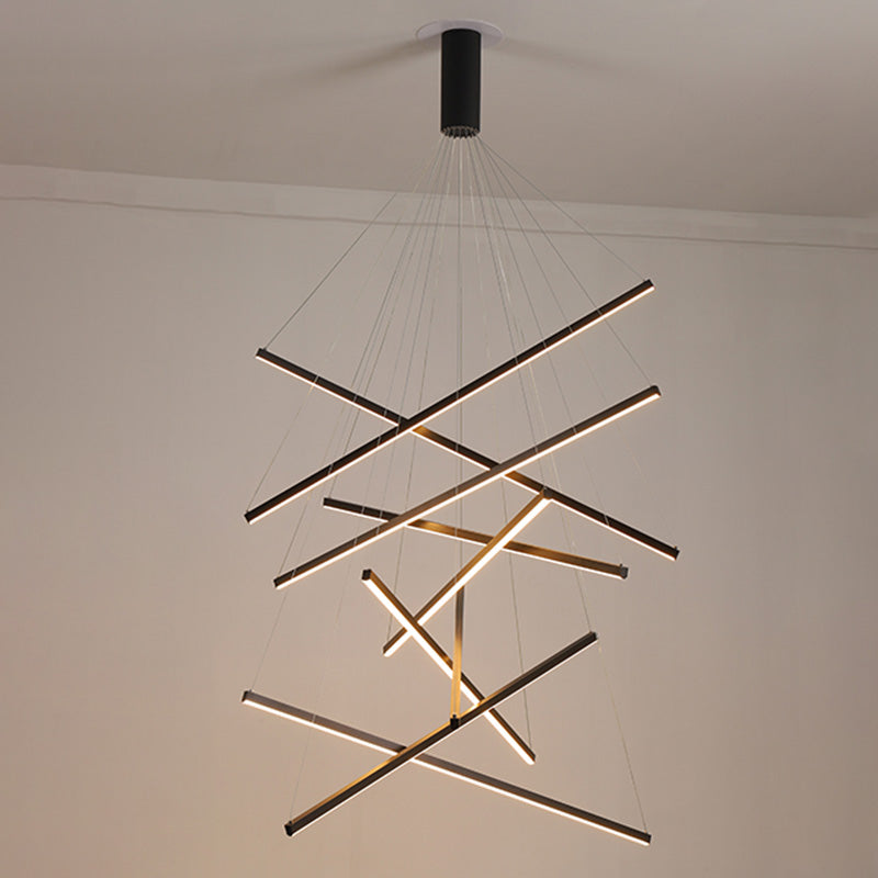 Lámpara de colgar LED simplicidad lámpara de araña Luz para sala de estar comedor