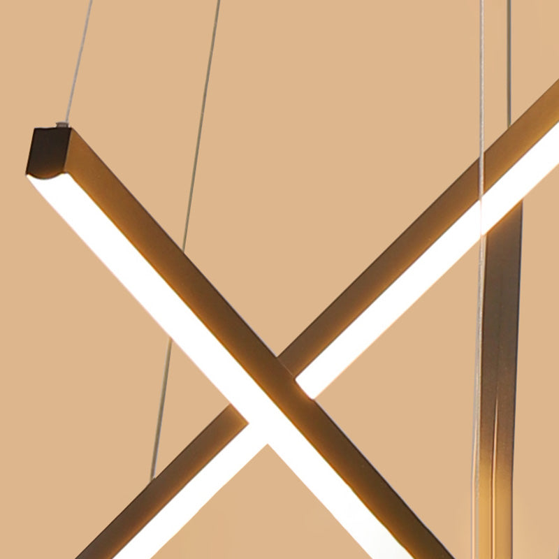 Lámpara de colgar LED simplicidad lámpara de araña Luz para sala de estar comedor