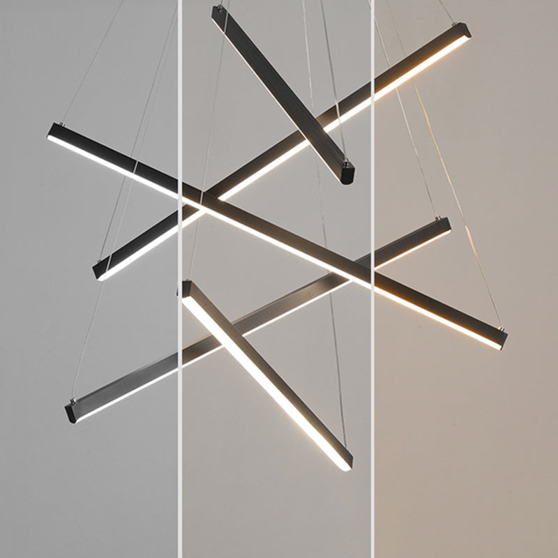 Lámpara de colgar LED simplicidad lámpara de araña Luz para sala de estar comedor