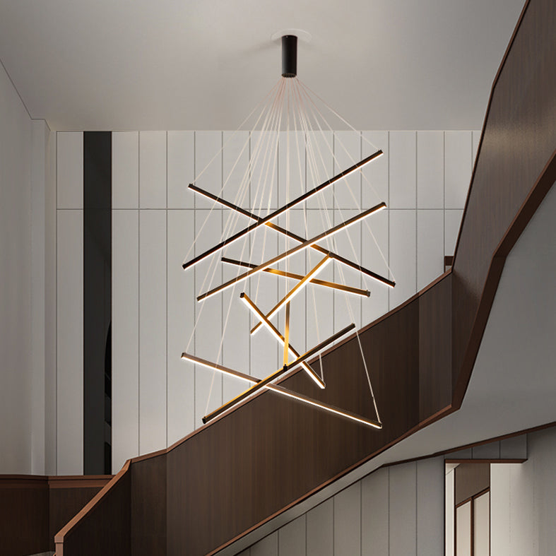 Lámpara de colgar LED simplicidad lámpara de araña Luz para sala de estar comedor