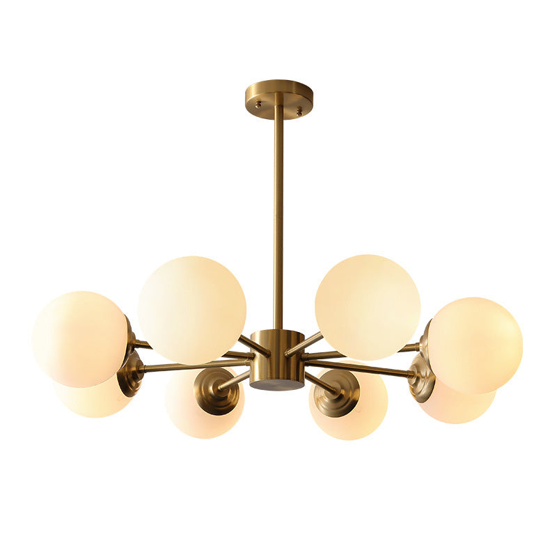 Globe Chandelier Light Fixture Modern Simplicity Crystal Pendant Lighting for Restaurant