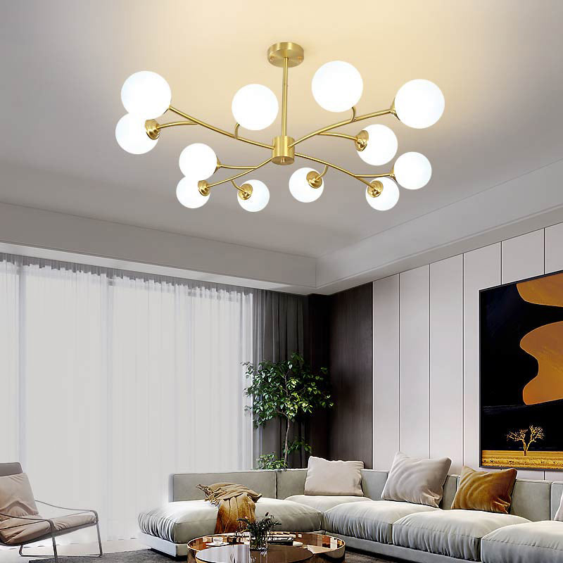 Lampada lampadina a globo Illuminazione a sospensione moderna in vetro bianco per il ristorante