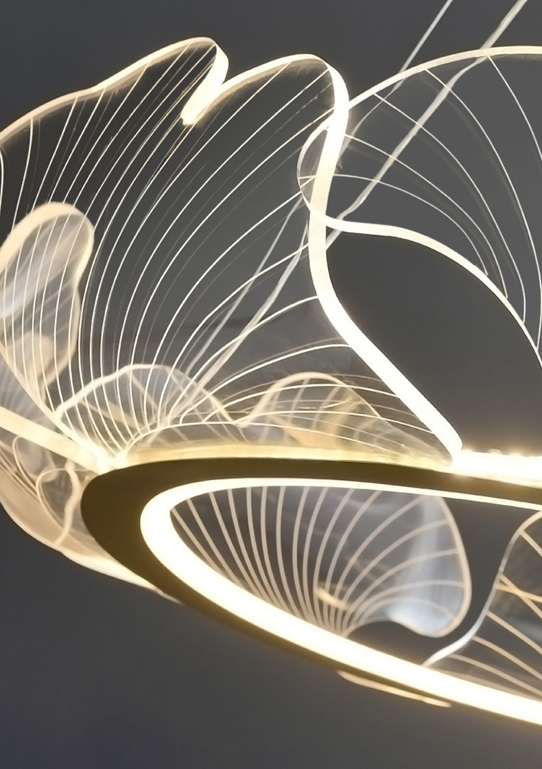 Luz de suspensión de anillo de oro de lámpara de araña de araña moderna para dormitorio de sala de estar