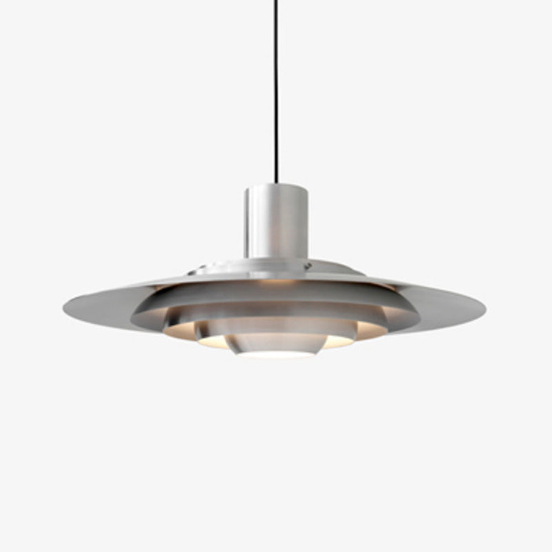 Postmodern Metal Tiers Design Single Bulb Pendant Light for Bedroom Dining Room