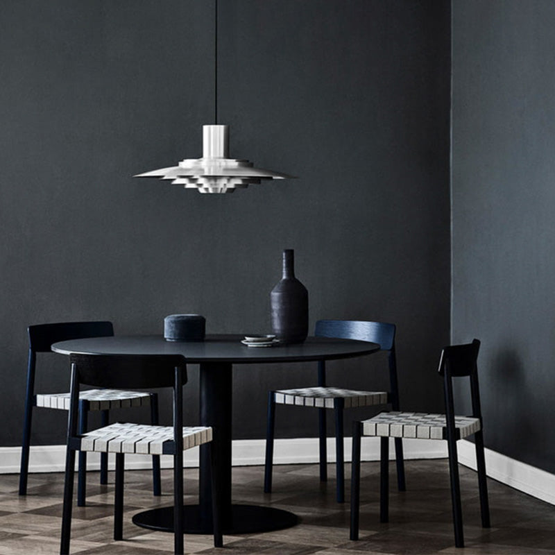 Postmodern Metal Tiers Design Single Bulb Pendant Light for Bedroom Dining Room