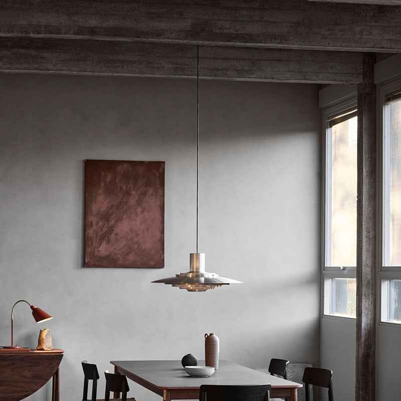 Postmodern Metal Tiers Design Single Bulb Pendant Light for Bedroom Dining Room