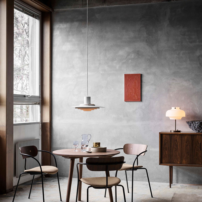 Postmodern Metal Tiers Design Single Bulb Pendant Light for Bedroom Dining Room