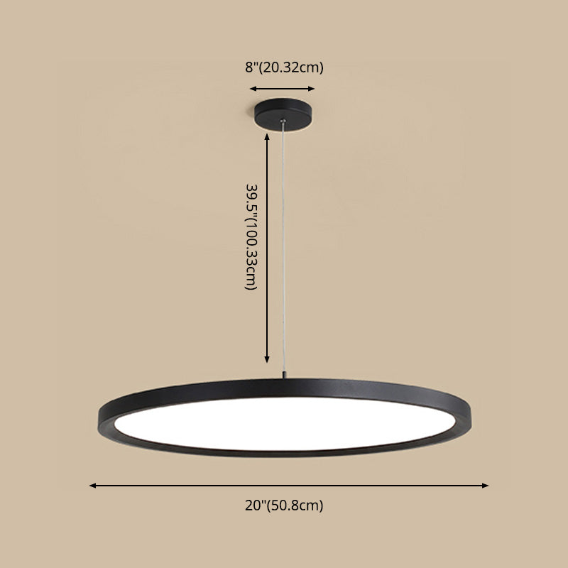 Contemporary Simple Style One Light LED Pendant Lighting for Study Room